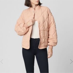 Blank NYC pale pink quilted jacket